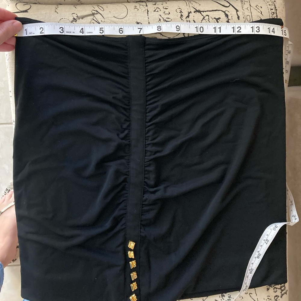 Roberto Cavalli Black Skirt with Gold Detail